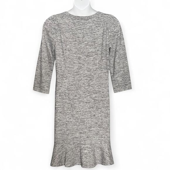 Talbots Terry Flounce Hem Shift Dress Sz Large Gray Cotton Blend NWT Casual Chic - Picture 8 of 9